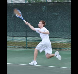Alexander Hager won both of his matches on Saturday afternoon.